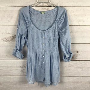Anthropologie Lil Womens Blue Top Size 10